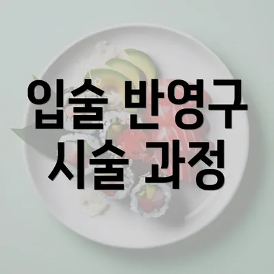 입술 반영구 시술 과정