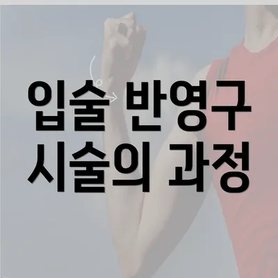 입술 반영구 시술의 과정