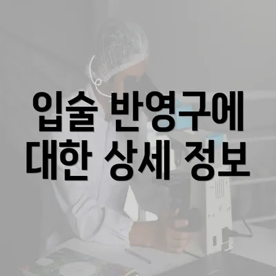 입술 반영구에 대한 상세 정보