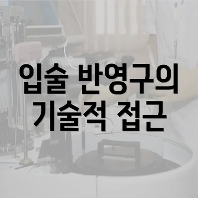 입술 반영구의 기술적 접근