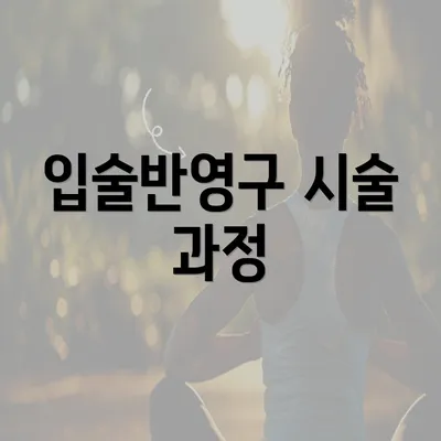 입술반영구 시술 과정