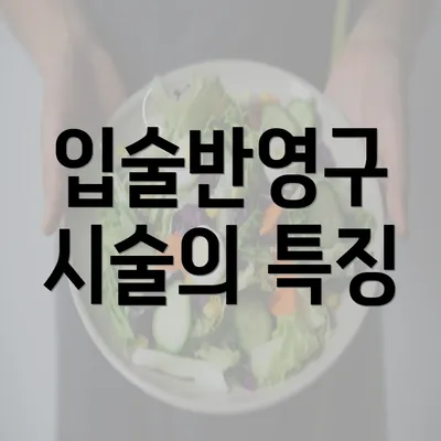 입술반영구 시술의 특징