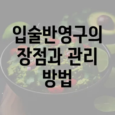 입술반영구의 장점과 관리 방법