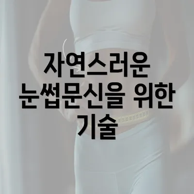 자연스러운 눈썹문신을 위한 기술