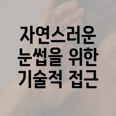 자연스러운 눈썹을 위한 기술적 접근