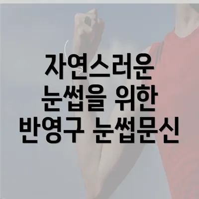 자연스러운 눈썹을 위한 반영구 눈썹문신