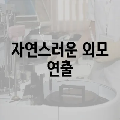 자연스러운 외모 연출