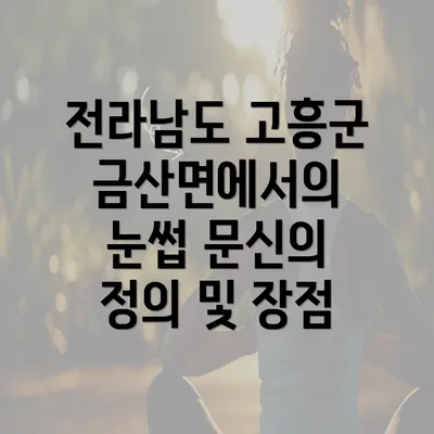 전라남도 고흥군 금산면에서의 눈썹 문신의 정의 및 장점