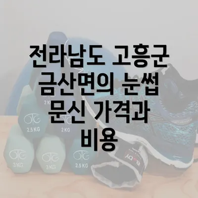 전라남도 고흥군 금산면의 눈썹 문신 가격과 비용