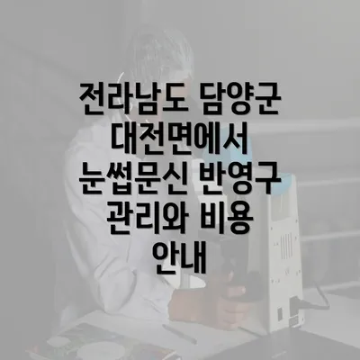 전라남도 담양군 대전면에서 눈썹문신 반영구 관리와 비용 안내