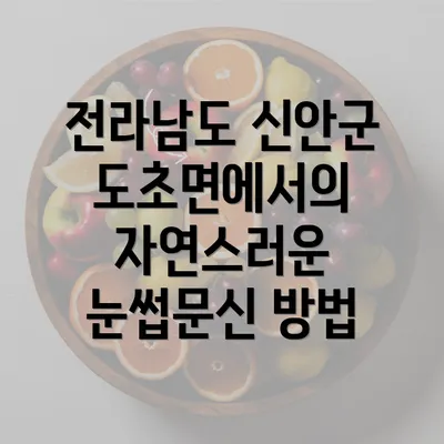 전라남도 신안군 도초면에서의 자연스러운 눈썹문신 방법