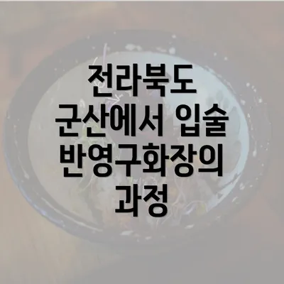 전라북도 군산에서 입술 반영구화장의 과정