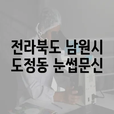 전라북도 남원시 도정동 눈썹문신