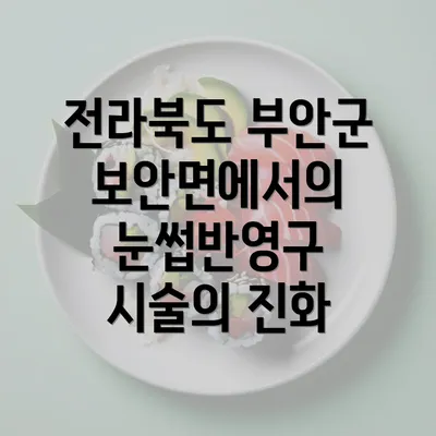 전라북도 부안군 보안면에서의 눈썹반영구 시술의 진화