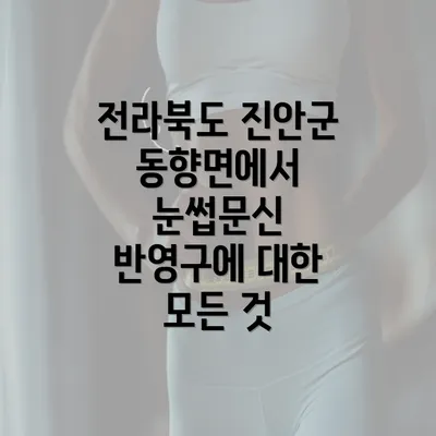 전라북도 진안군 동향면에서 눈썹문신 반영구에 대한 모든 것