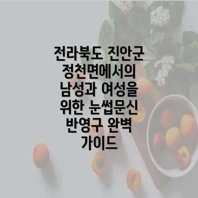 전라북도 진안군 정천면에서의 남성과 여성을 위한 눈썹문신 반영구 완벽 가이드