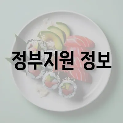 정부지원 정보