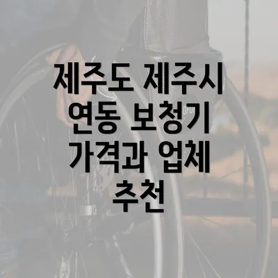 제주도 제주시 연동 보청기 가격과 업체 추천