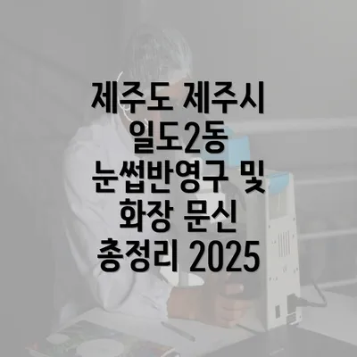 제주도 제주시 일도2동 눈썹반영구 및 화장 문신 총정리 2025