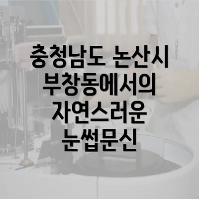 충청남도 논산시 부창동에서의 자연스러운 눈썹문신