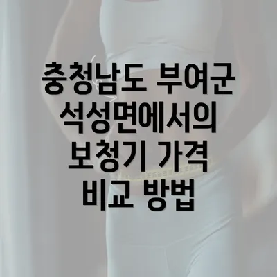 충청남도 부여군 석성면에서의 보청기 가격 비교 방법