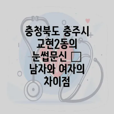 충청북도 충주시 교현2동의 눈썹문신 – 남자와 여자의 차이점