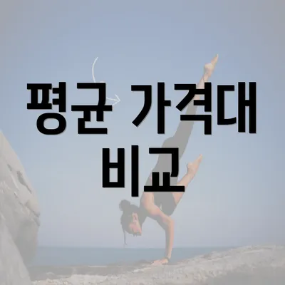 평균 가격대 비교