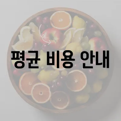 평균 비용 안내