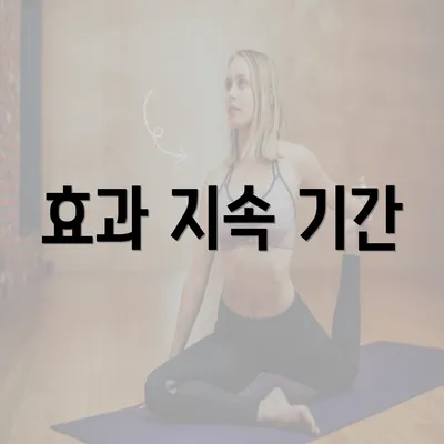 효과 지속 기간