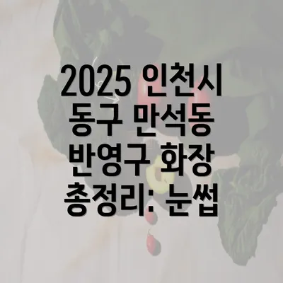 2025 인천시 동구 만석동 반영구 화장 총정리: 눈썹