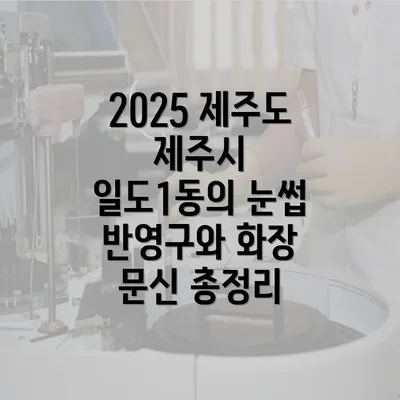 2025 제주도 제주시 일도1동의 눈썹 반영구와 화장 문신 총정리