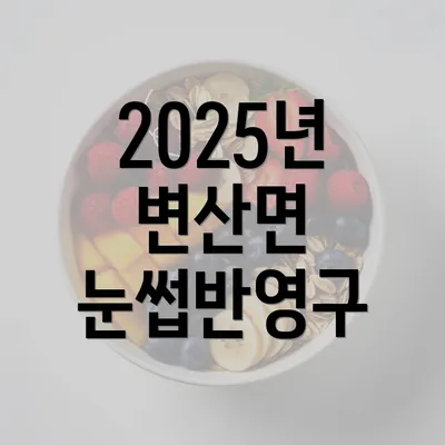 2025년 변산면 눈썹반영구