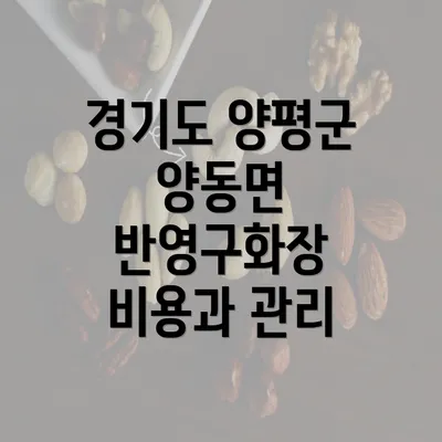 경기도 양평군 양동면 반영구화장 비용과 관리