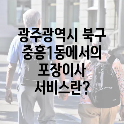 광주광역시 북구 중흥1동에서의 포장이사 서비스란?