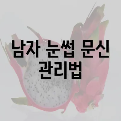 남자 눈썹 문신 관리법