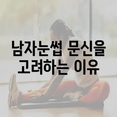 남자눈썹 문신을 고려하는 이유