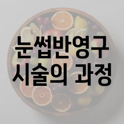 눈썹반영구 시술의 과정