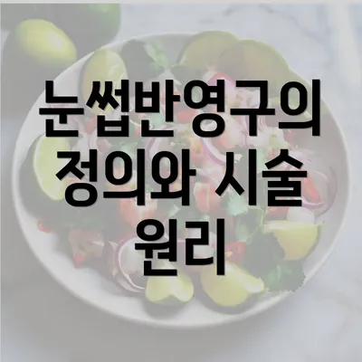 눈썹반영구의 정의와 시술 원리