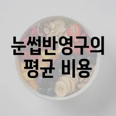 눈썹반영구의 평균 비용