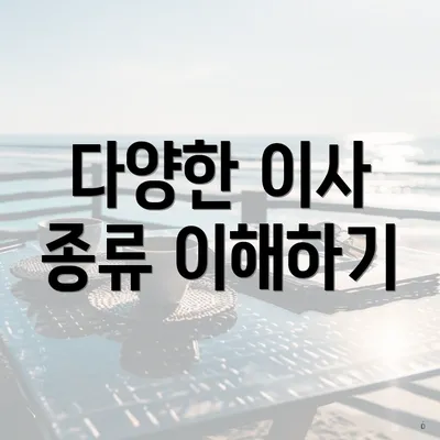 다양한 이사 종류 이해하기