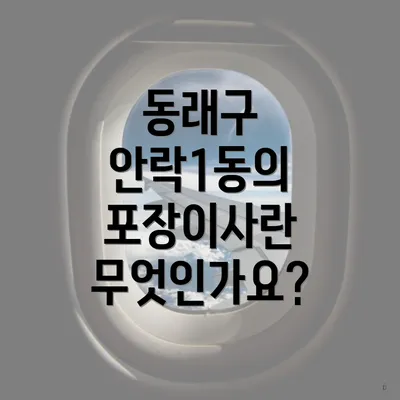 동래구 안락1동의 포장이사란 무엇인가요?