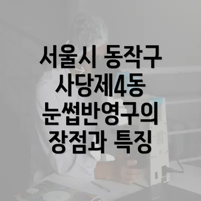 서울시 동작구 사당제4동 눈썹반영구의 장점과 특징