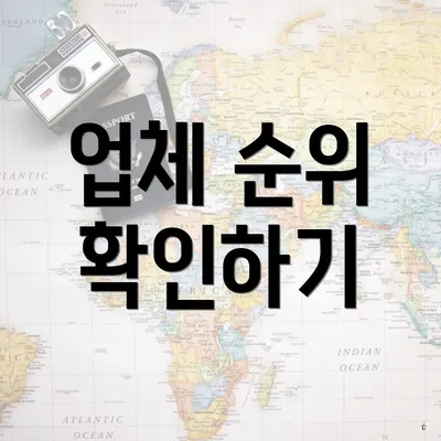 업체 순위 확인하기