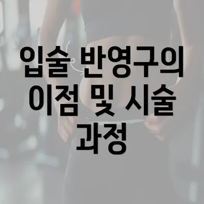 입술 반영구의 이점 및 시술 과정