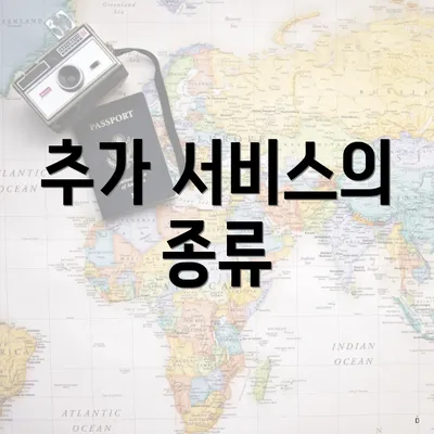 추가 서비스의 종류