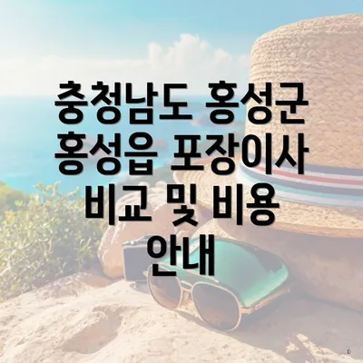 충청남도 홍성군 홍성읍 포장이사 비용의 기본 구성 요소