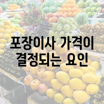 포장이사 가격이 결정되는 요인