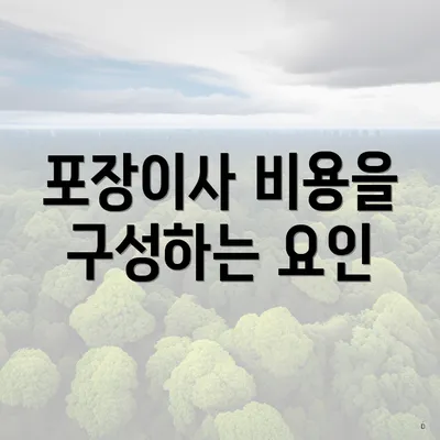 포장이사 비용을 구성하는 요인