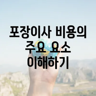 포장이사 비용의 주요 요소 이해하기