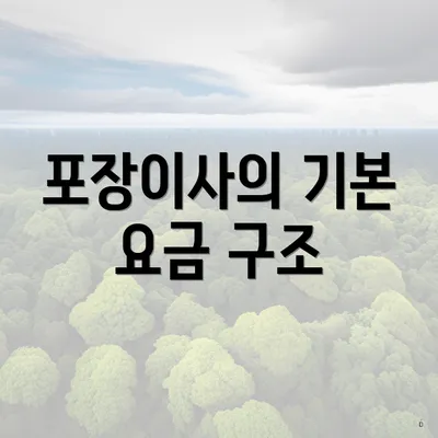 포장이사의 기본 요금 구조